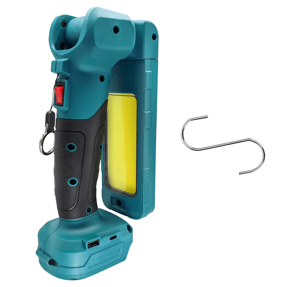 PATUOPRO Cordless LED Flashlight Adjustable Spotlight Rechargeable Work Light Portable Lanterns For Makita 18V Battery
