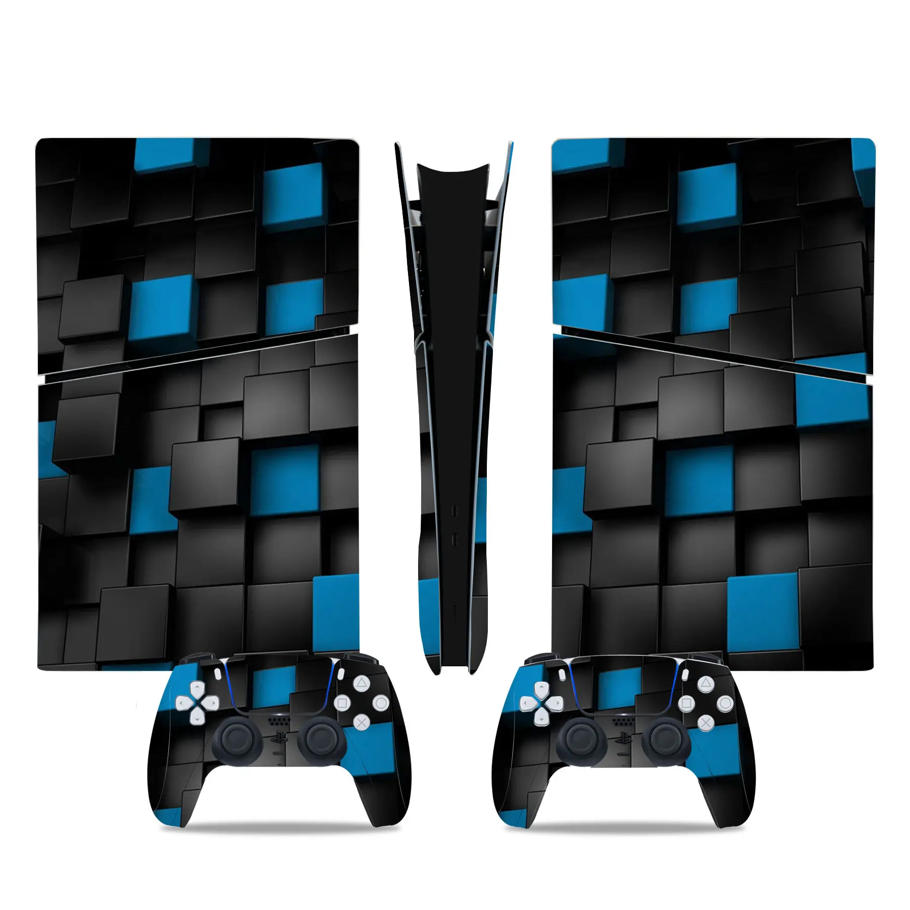 ملصق جلد رقمي لوحدة التحكم و وحدتي تحكم ، ملصق فينيل ملفوف بالكامل ، غطاء واقي ، لوحة وجه ضيقة PS5