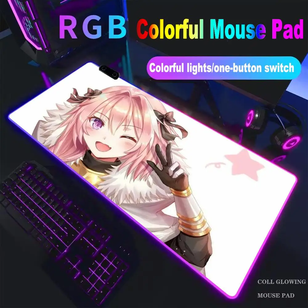 

Anime female knight Mouse Pad High-end E-sports Mouse Pad Mouse Pad RGB Mouse Pad LED Pc Large Student Writing Pad Gamer