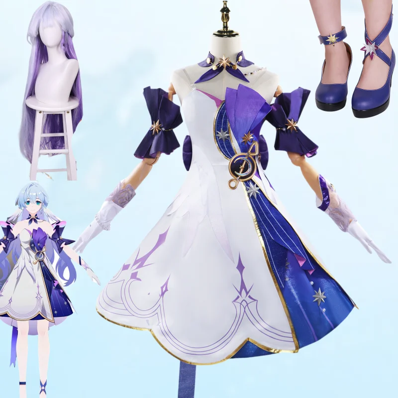 

Robin Honkai：Star Rail Cosplay Costumes High-End Edition Wig Shoes Game Anime Cos Disfraz Mujer Adulta Sweet Dress Halloween