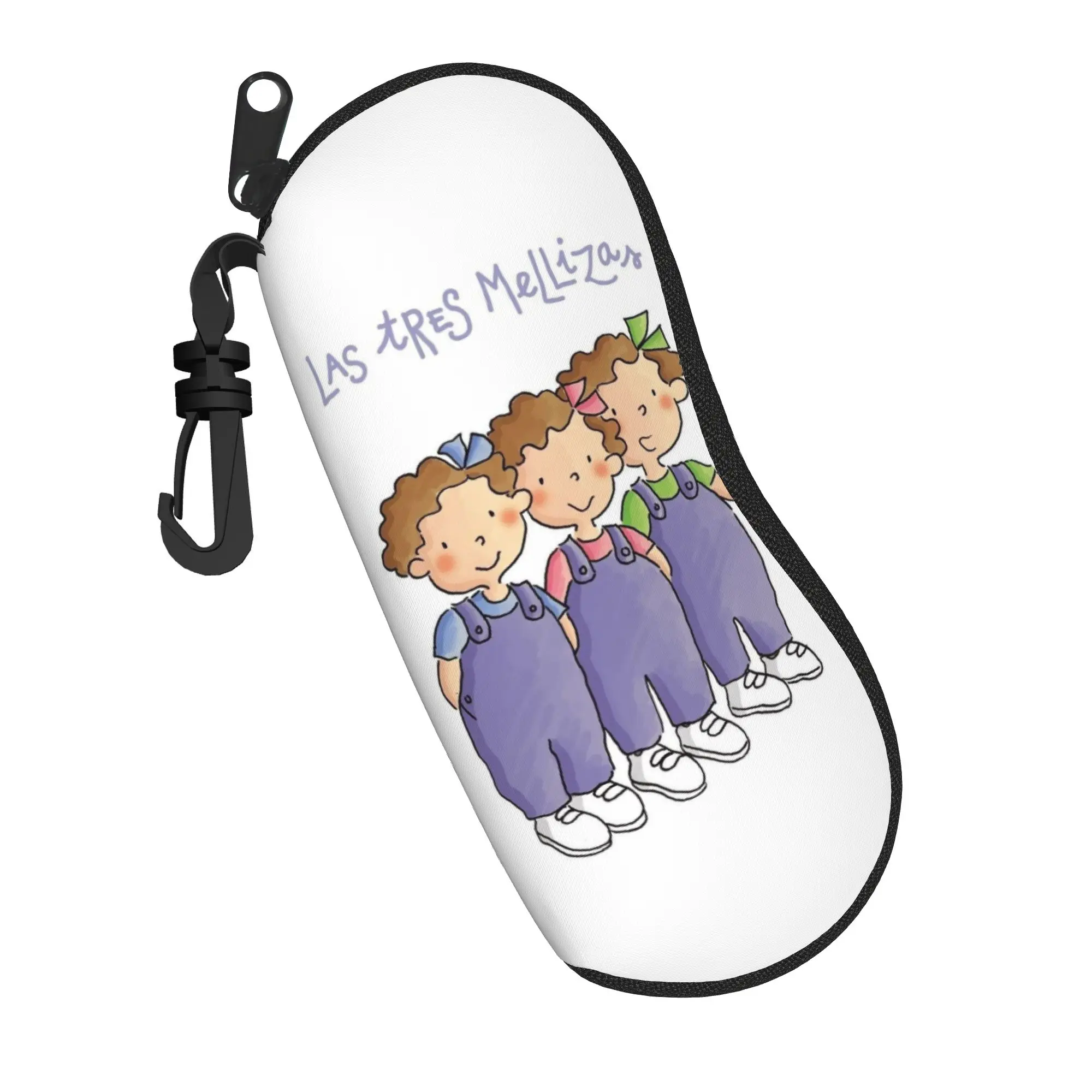 Las Tres Mellizas cartoon Glasses Case Gift For Women Men  Accessories  Glasses Storage Box Protector Eye Contacts Case