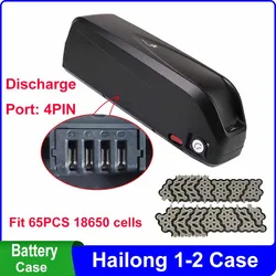 Caixa de bateria Hailong para BMS, caixa vazia, porta da descarga, tira do níquel 4PIN, 10S, 13S, 30A, 18650 pilhas, 36V, 48V, 1-2, SSE-077, enche 65pcs