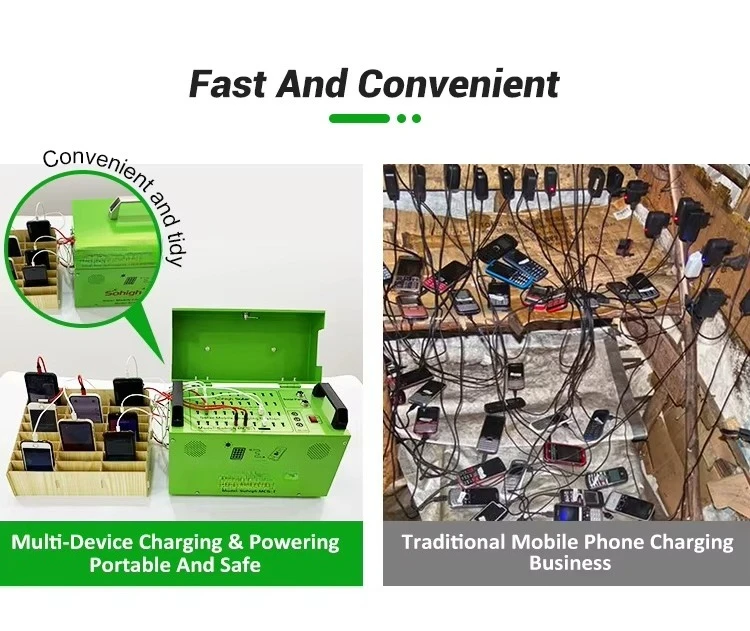 خارج الشبكة مروحة الهاتف الصغيرة USB المحمولة عدة عدة مولد الطاقة الشمسية مع الألواح الشمسية محطة الطاقة بطارية ليثيوم