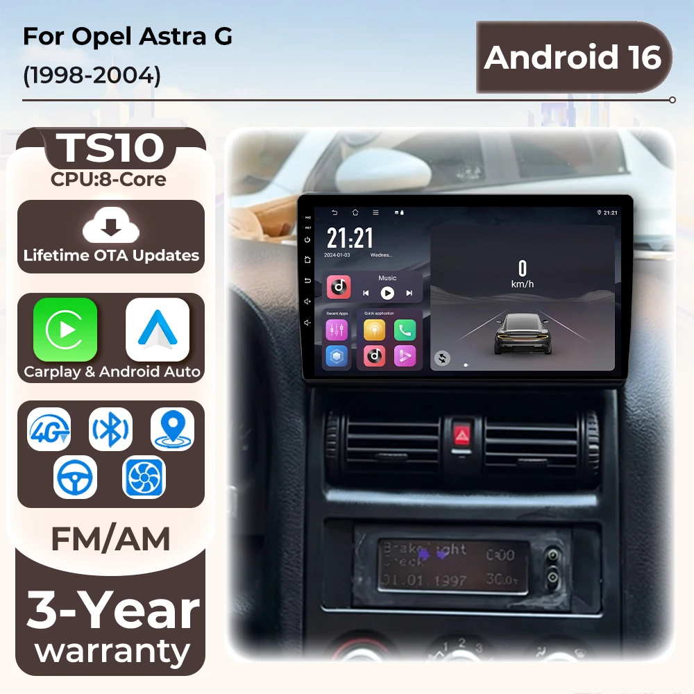 Autoradio Car Radio Carplay For Opel Astra G 1998 - 2004 Video Multimedia Player Plug And Play Touch Screen GPS Navigation DSP