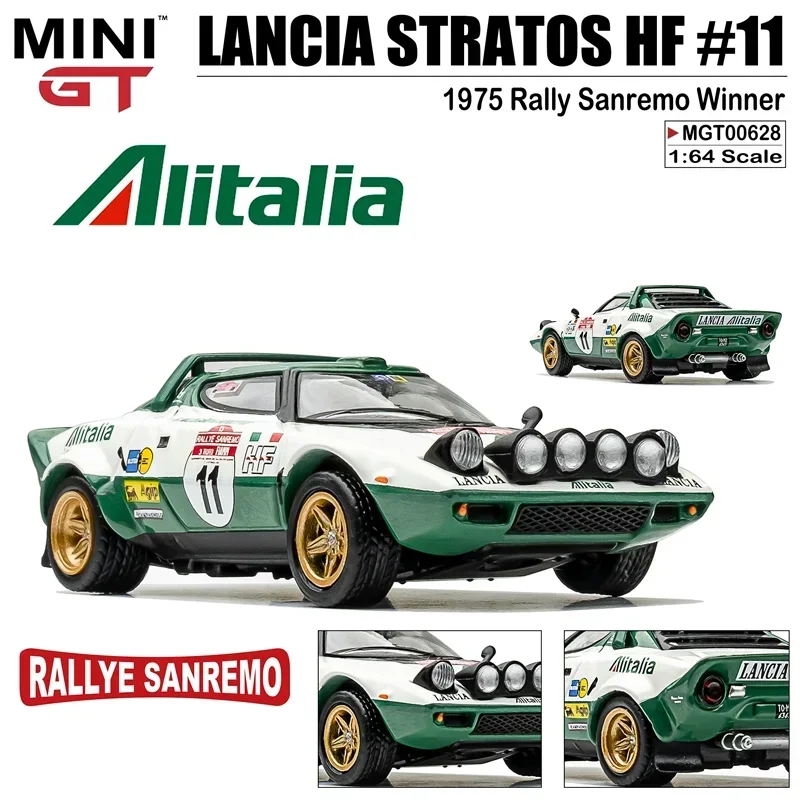 MINIGT Scale 1/64 LANCIA STRATOS HF#11 Alloy Toy Diecast Metal Model Gifts