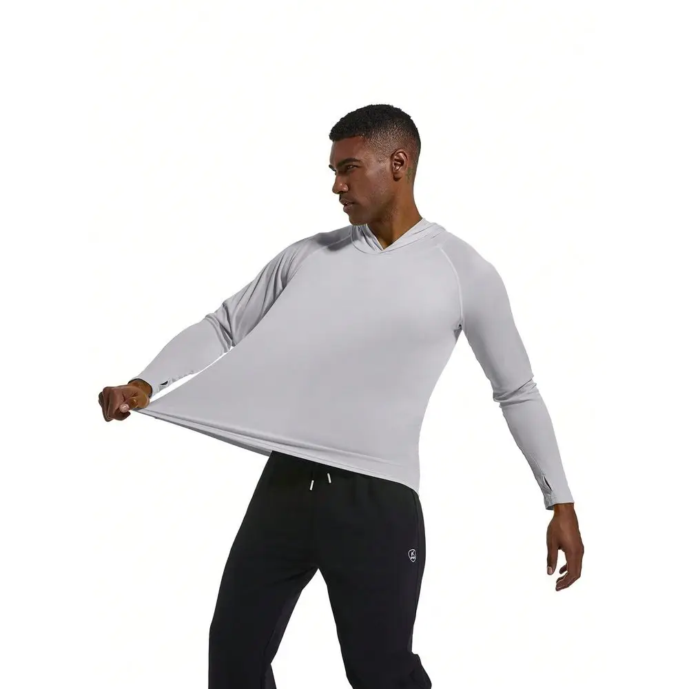 UPF 50 UV Protection Hooded Long Sleeve TShirt, Lightweight Hoodie For Hiking, Fishing, Outdoor Sports, Running Spring