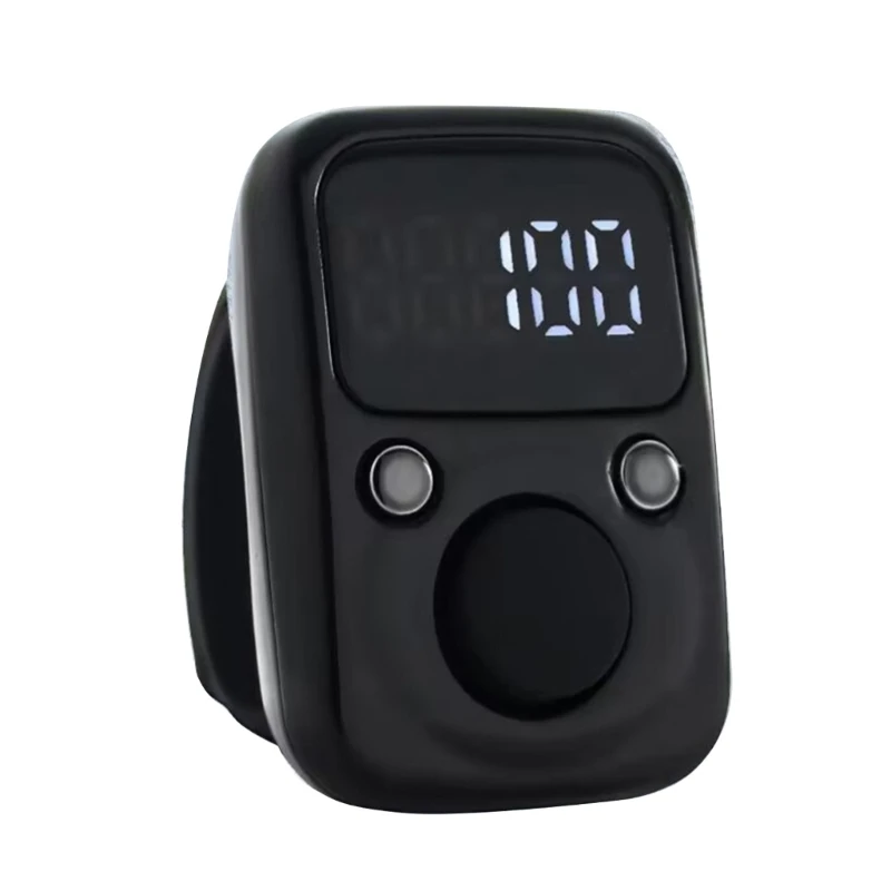 28GF Rechargeable Digital Finger Ring LED Electronic Hand Tally Counter Timer Decompression Prayer Counter Clicker Portable