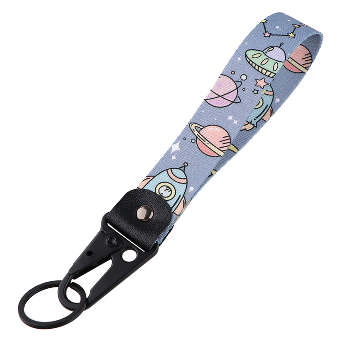 Sun and Moon Retro Style Short Lanyard Wrist Strap Keychain Tags Key Fob Backpack Pendant Key Holder Car Key Ring Accessories