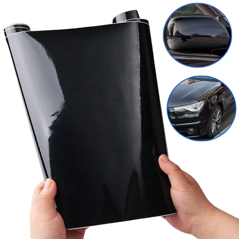 Gloss black car body film vinyl wrap decals self adhesive sticker motorcycles bike auto skin color changing films 150*50cm