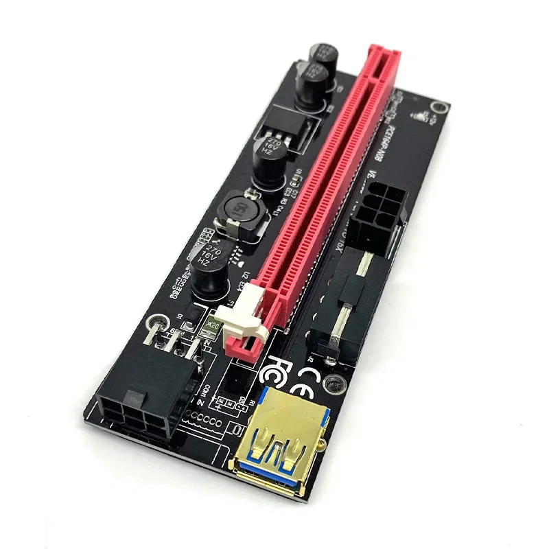 VER009SPCI-E Riser Card 006C PCIE 1X To 16X Extender 60CM USB 3.0 Cable SATA To 6Pin Power Cord for Graphics Card