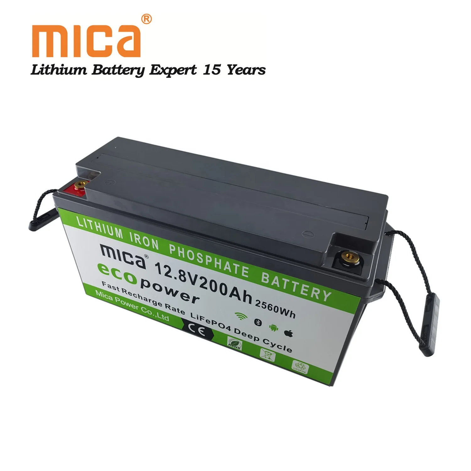 Solar Battery 12V 200ah 24V 100ah Deep Cycle  Lithium Ion   