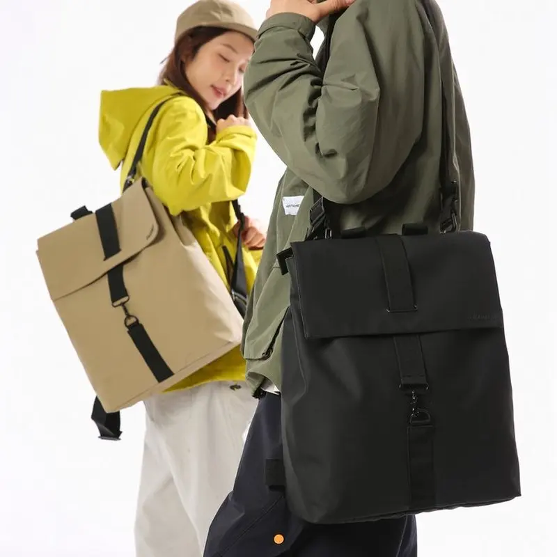 Color Block Oxford Backpack for Teenagers Zipper Casual Daypack Large Capacity Commuter School Bag