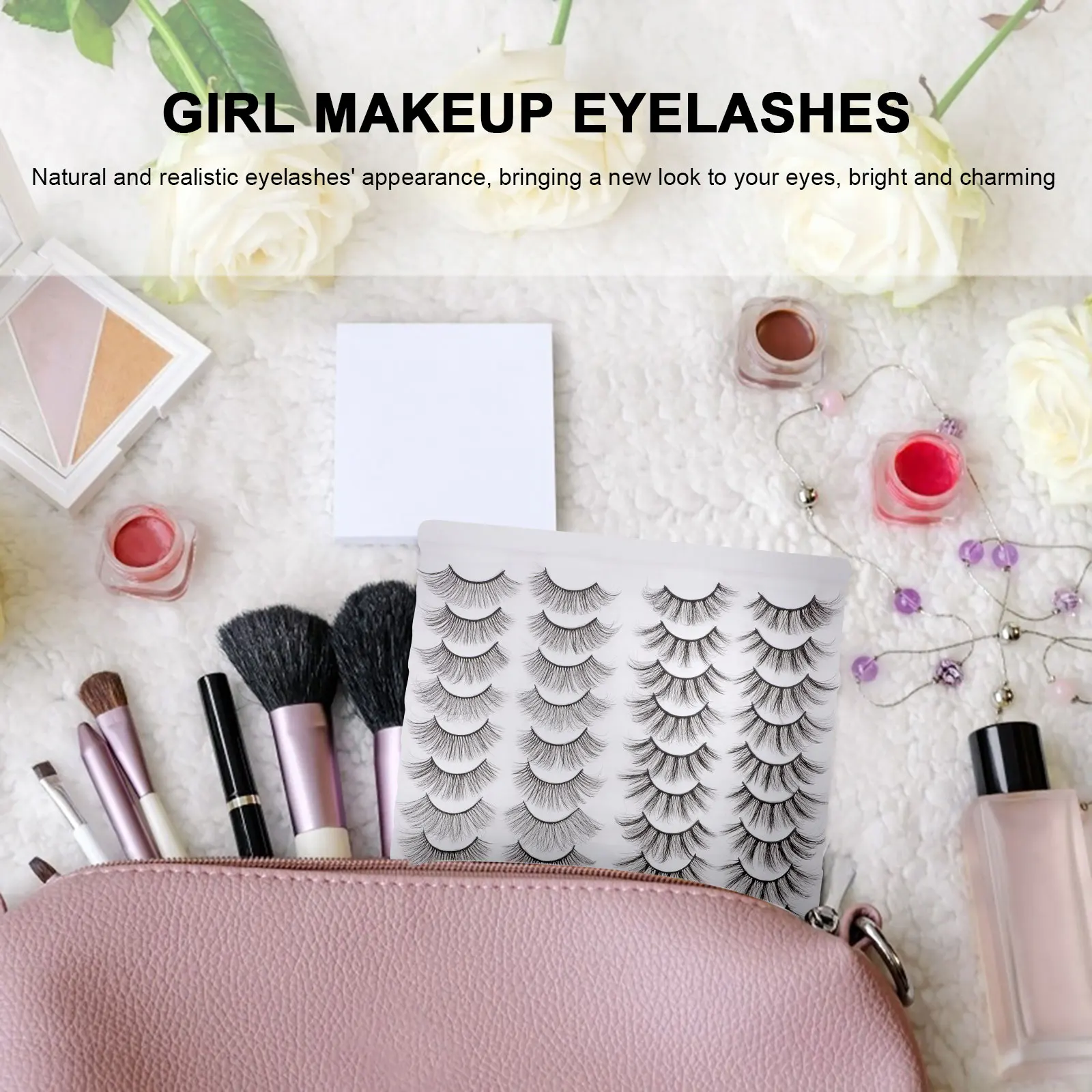 

20Pairs False Eyelashes Natural Realistic 3D Simulation Makeup Girl Beauty Cosmetics Eyelashes Daily Use False Lashes