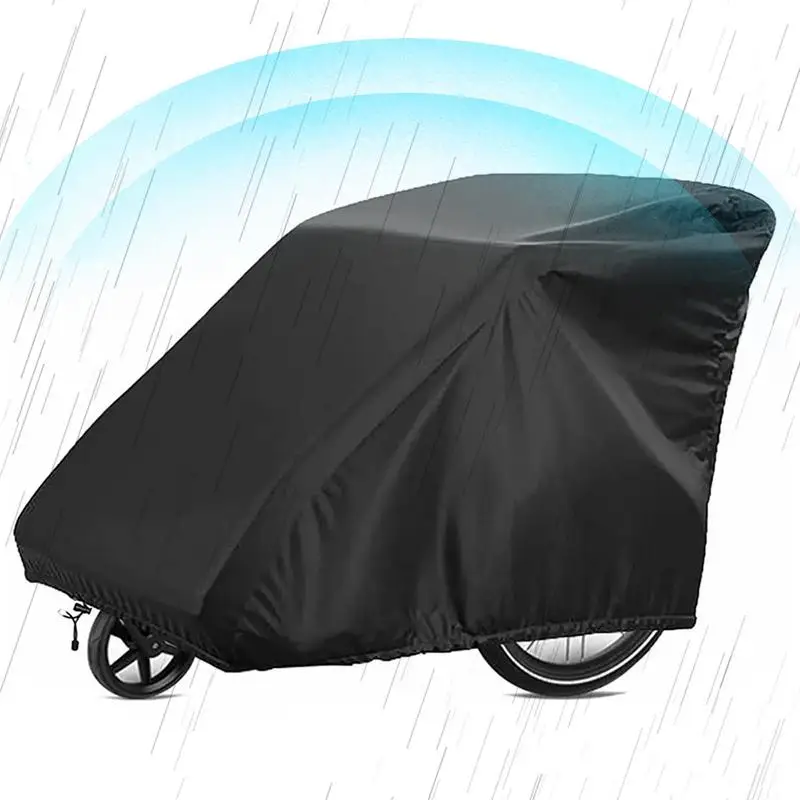 Bicycle Protective Cover Storage Cover For Chariot Child Single Double Bicycle Trailer PU Coating Waterproof Covers