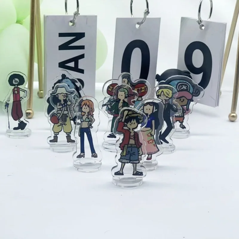 10 Stuks Een Stuk Luffy Acryl Staande Bord Anime Figuur Stand Desktop Ornament Kawaii Chopper Plastic Plaat Model Decoratie