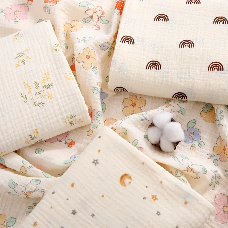 Summer Baby Blanket Newborn 2 Layers Muslin Baby Swaddle Blankets Infant Receiving Blanket Baby Wrap Crib Quilt Bath Towels Item