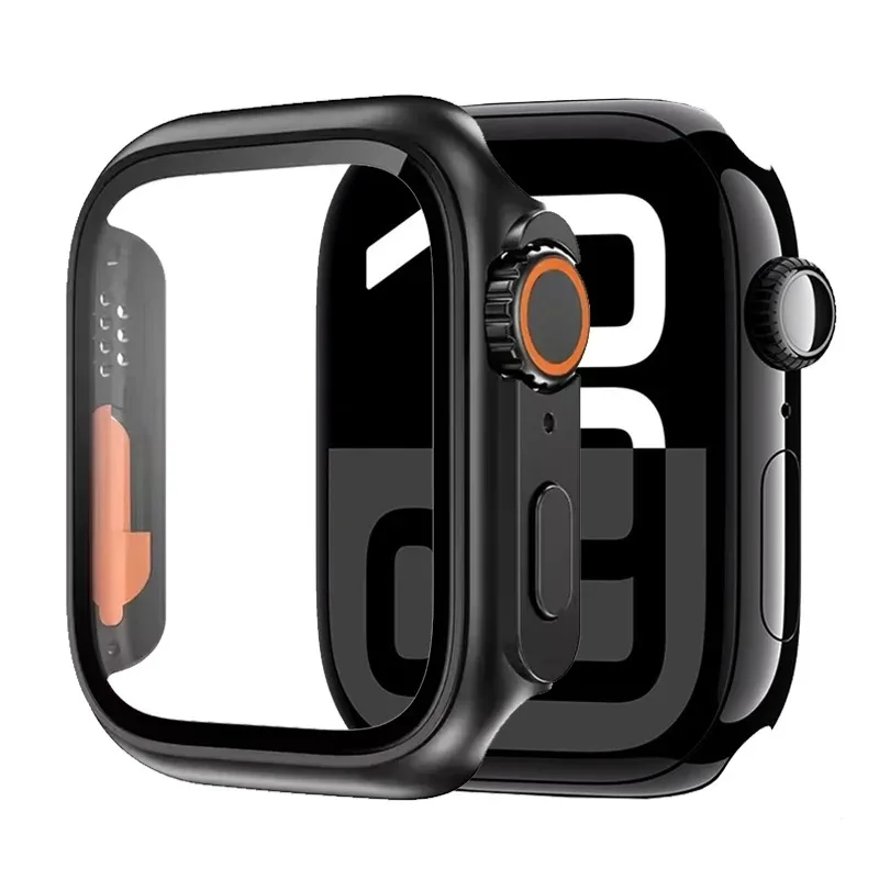 

Glass+Cover for Apple Watch 4/5/6/SE3 40mm 44mm 7/8/9 41 45mm Screen Protector Change Ultra Bumper iWatch Series 10/11 42mm 46mm