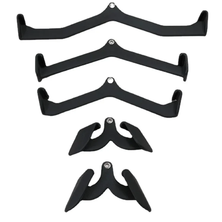 Wholesale 5pcs set Weight Lifting Gym Handle Cable For Fitness Body Building Mag handle Bar mag grip lat pull down bar