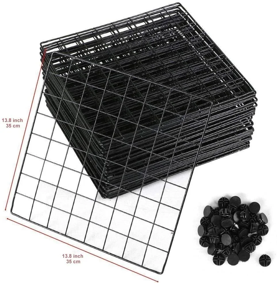 6 Cube Wire Grid Storage Shelf Cubes Modular Shelving Unit DIY Metal Grid Closet Organizer System Bookcase Cabinet