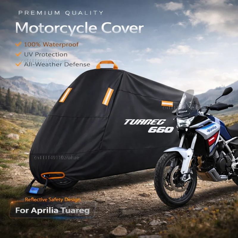 

Чехол для мотоцикла Aprilia Tuareg660, водонепроницаемый, сверхпрочный, из полиэстера, с защитой от ультрафиолета, для улицы, от дождя, пыли и солнца