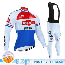 Alpecin Cycling Man Mtb Male Clothing Jerseys Complete 2024 Thermal Jersey Men Bib Men's for Bicycle Outfit Set Pants Team Suit