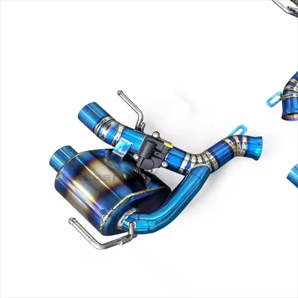 

High-performance titanium alloy exhaust system muffler for Ferrari FF 6.3 V12 2011-2016 modified cat-back valve exhaust pipe