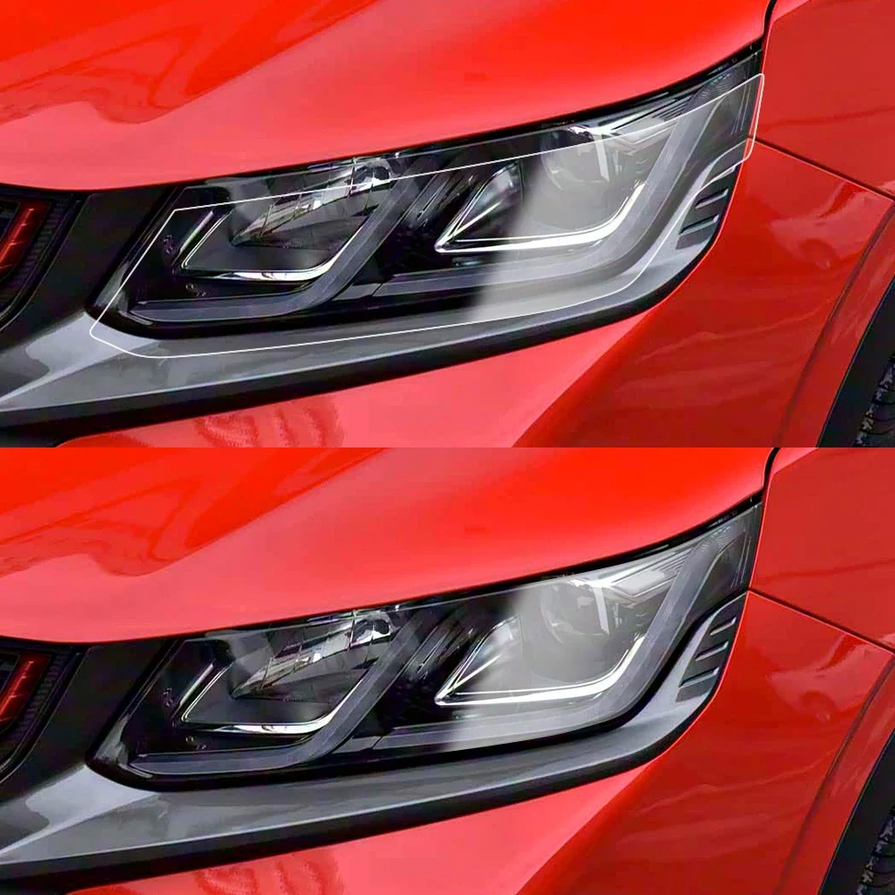For Geely Coolray L High Gloss Smoke Black Pre-Cut Headlight Protection Film TPU PPF Kit Anti-Scratch Vinyl Auto Wrap Cover