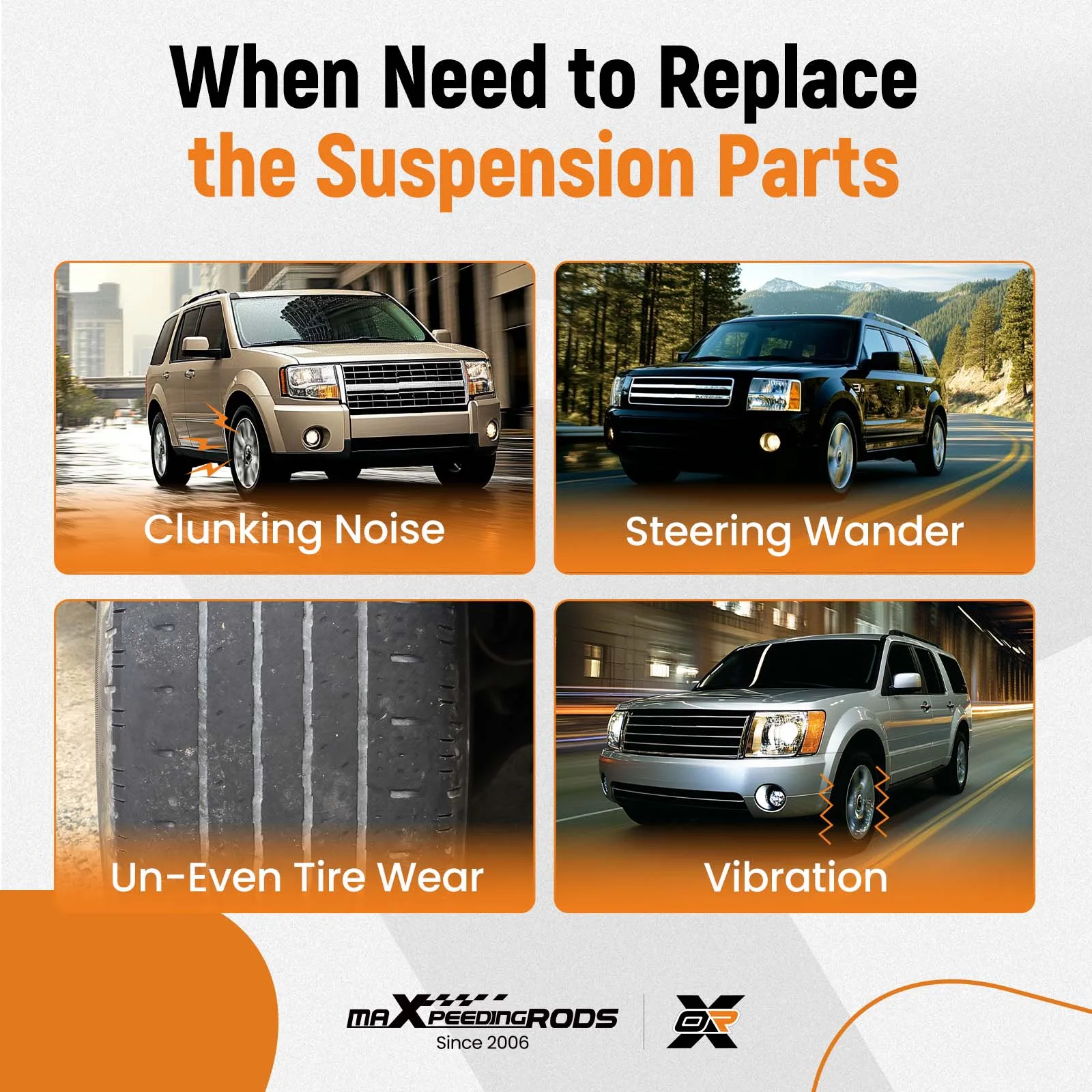 

Rear Upper Forward Lateral Links for 2011-2019 Ford Flex Taurus Lincoln MKT 3.5L