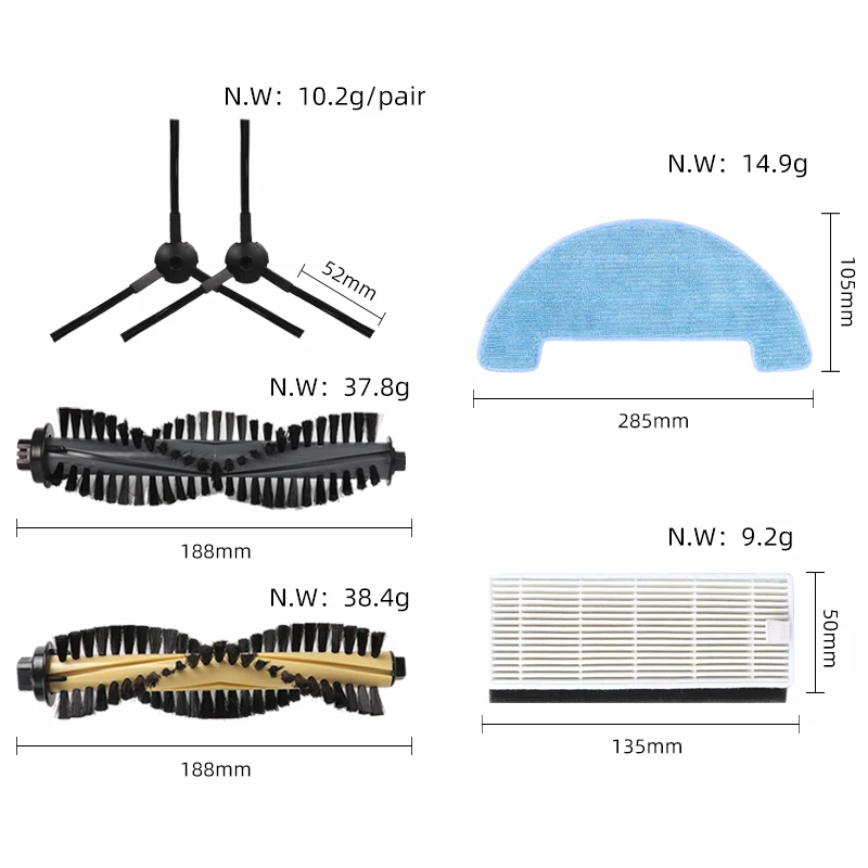 Para chuwi ilife a4 a4s a40 polaris pvcr 0726 0826 0926 lado principal escova capa filtro hepa filtro filtro mop acessórios de reposição