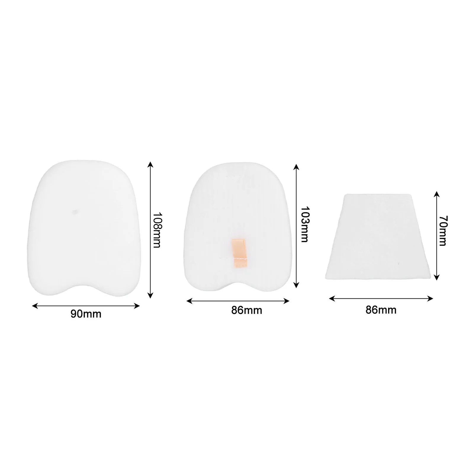 Vacuum Cleaner Filter Replacement Sponge Reduce Pollen Detachable 6 Set Vacuum Filters Replacement Washable for Vacuum Machine