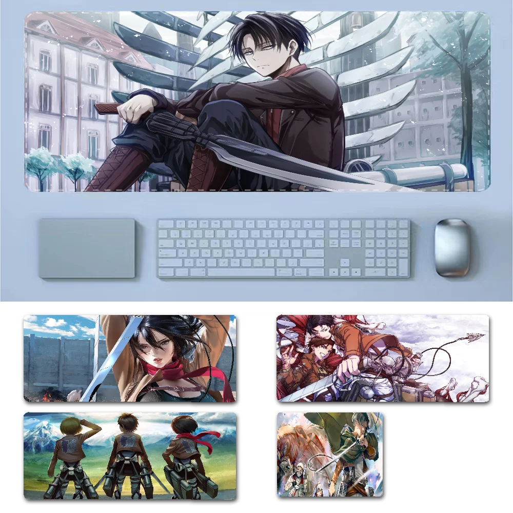 Attack On Titan Classic Anime Custom Skin Unique Desktop Pad Game Mousepad Size For Game Keyboard Pad For Gamer