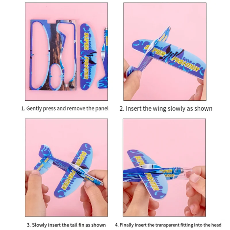 Handwurf, fliegende Segelflugzeuge, Schaumstoff-Flugzeugspiel für Kindergeburtstag, Gastgeschenke, Babyparty, Pinata-Füller, langlebig