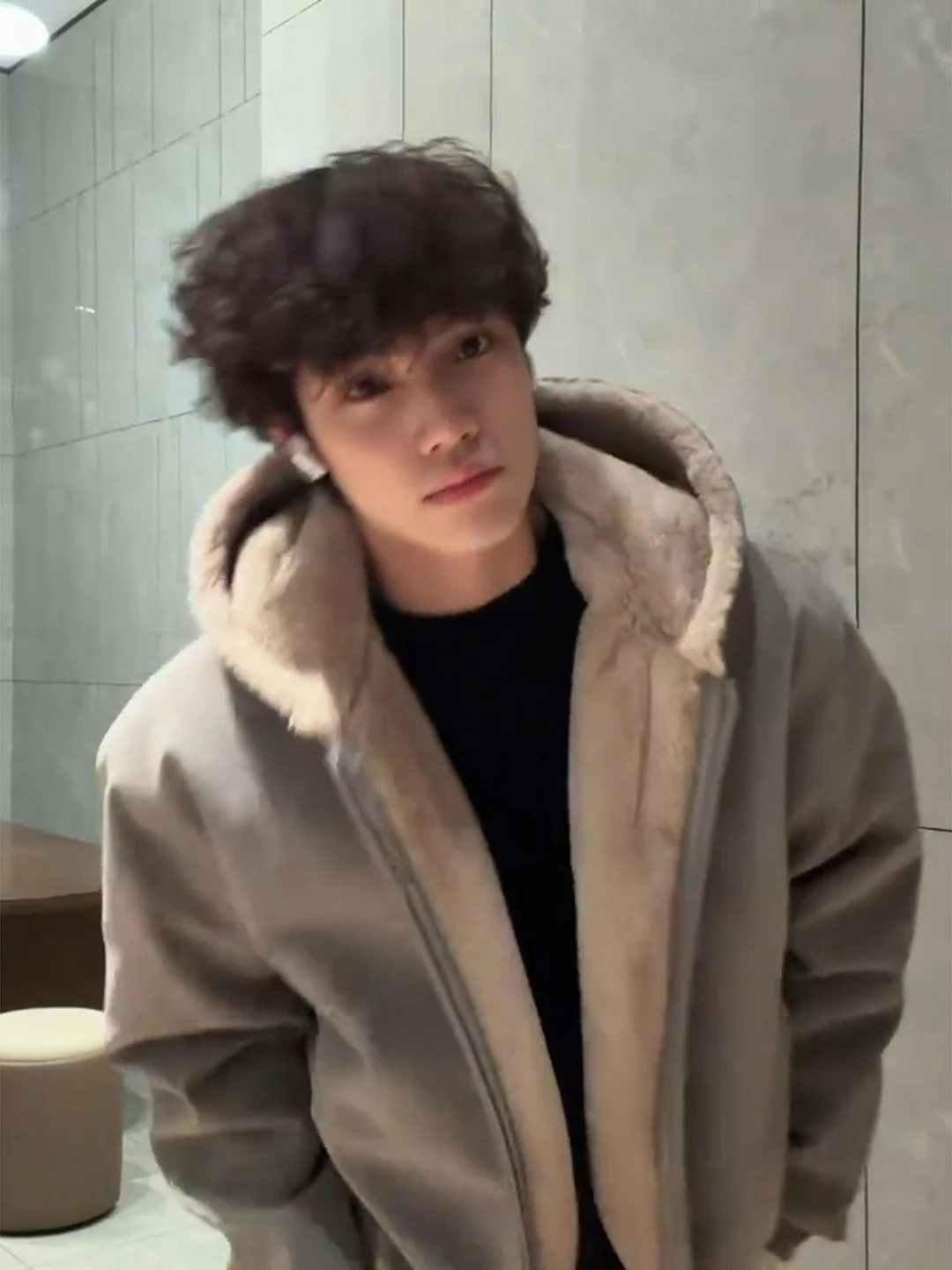 

American Style PU Leather Collar Hooded Cotton Jacket Men's Thickened Warm Cotton Clothes Short Style Winter Coat