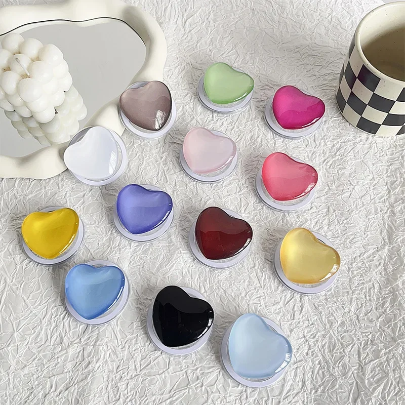 ที่ยึดโทรศัพท์แบบแม่เหล็กทรงหัวใจแก้วสีชมพูสไตล์เกาหลี Y2K พร้อมขาตั้งถอดได้สำหรับ Magsafe ใช้ได้กับสมาร์ทโฟนทุกรุ่น สำหรับ iPhone 17