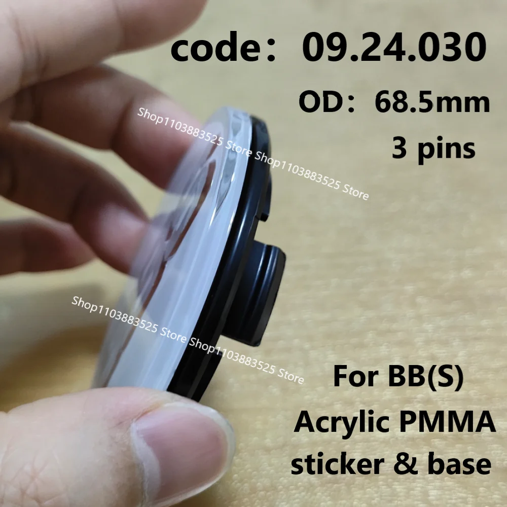 4pcs OEM 0924030 OD 68.5mm Car Acrylic PMMA Planar Surface Wheel Hub Center Cap Hub for 09.24.030 BB S BS Badge Emblem HubCaps