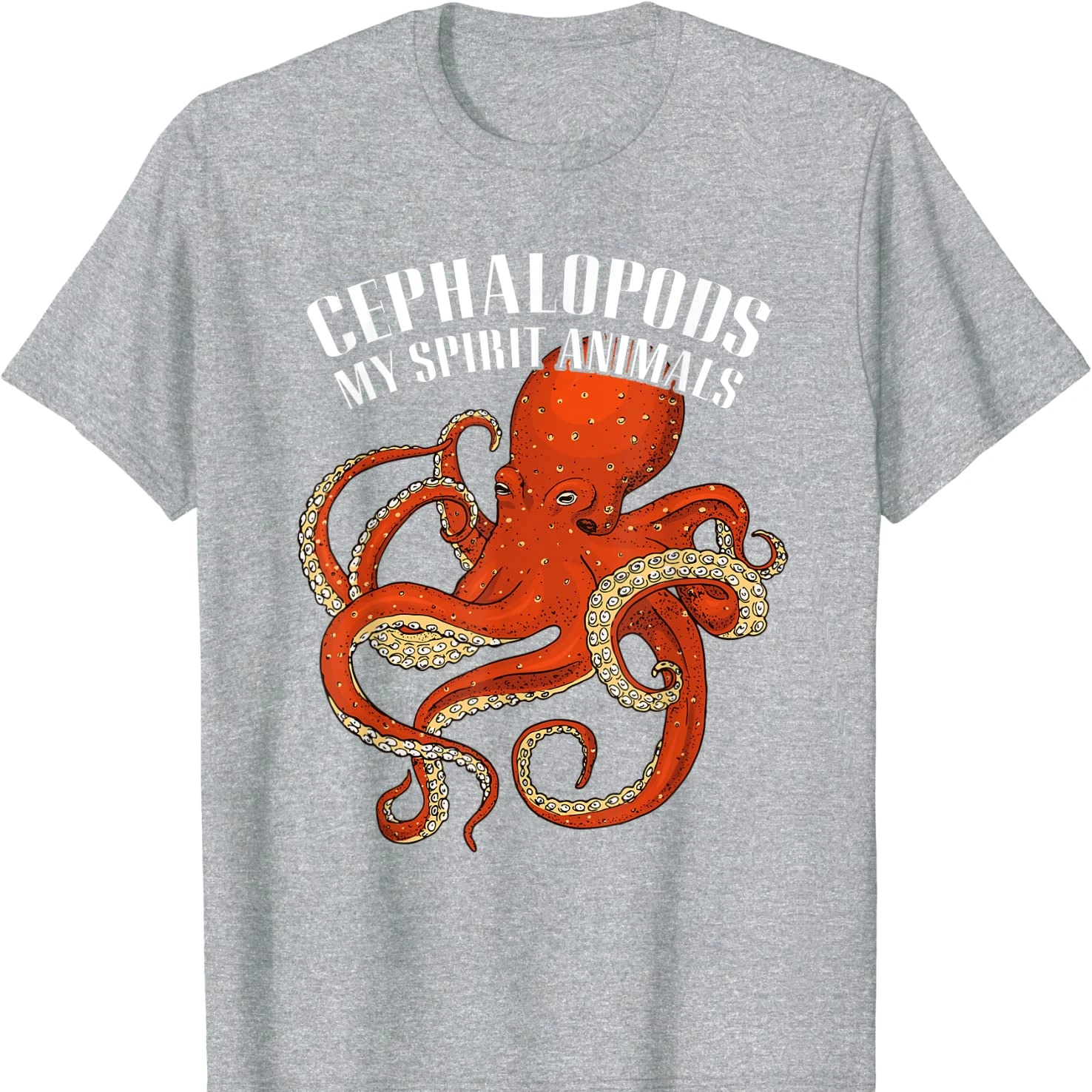 Cephalopod Octopus, Cuttlefish Giant Squid Oceanography T Shirt Short Sleeve Casual 100% Cotton O-Neck Mens T-shirt Size S-3XL