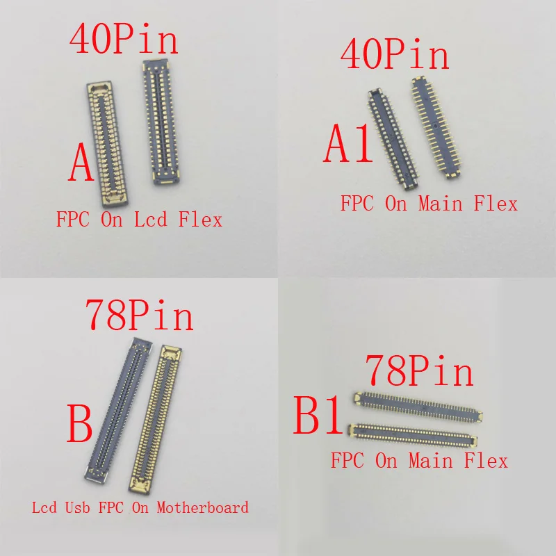 2-100Pcs Usb Charger Lcd Display FPC Connector Plug For Samsung Galaxy A36 A366 A56 A566 A54 A546 A24 A245 A34 M34 M35 40 78 Pin