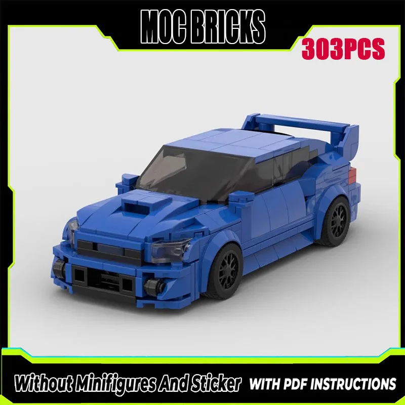

Модель автомобиля, совместимая с Moc, голова sti, текст D, технология седана, модульный строительный блок, подарок, рождественская детская игрушка, набор «сделай сам», сборка