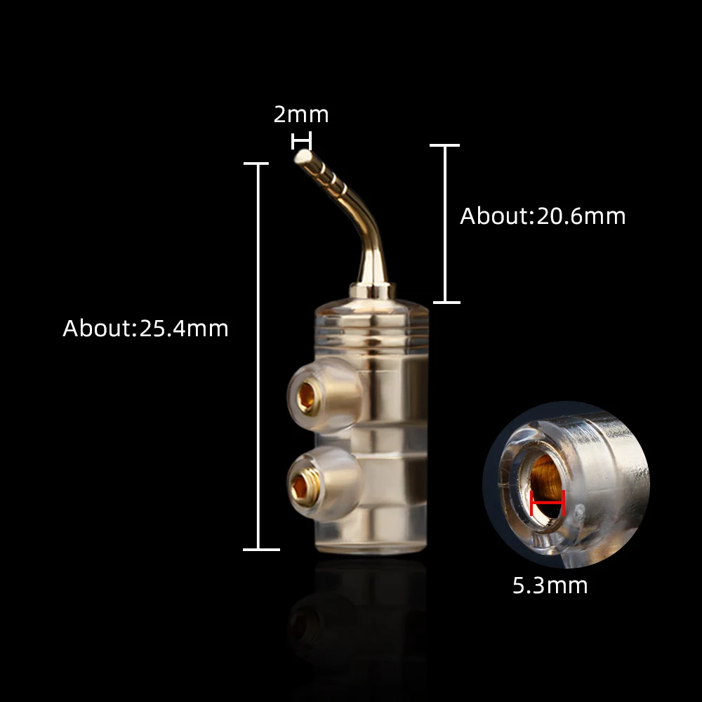 4 buah BA1476 prefair 2MM terminal Speaker kawat Pin steker sekrup kunci steker pisang kawat penutup adaptor untuk amplifier speaker soket