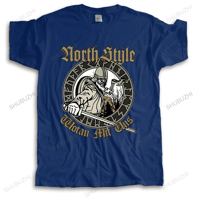 Roccia Camicia Uomini del Nord Stile Vichingo Men fashion T Shirt Cotone A Maniche Corte Ragazzi Vestiti Tops drop shipping