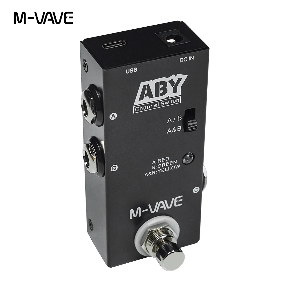 M-VAVE ABY Pedal Line Selector AB Switch Mini Guitar Effect Pedal True Bypass Guitar Bass Pedal AB Box - ABY Channel Switch