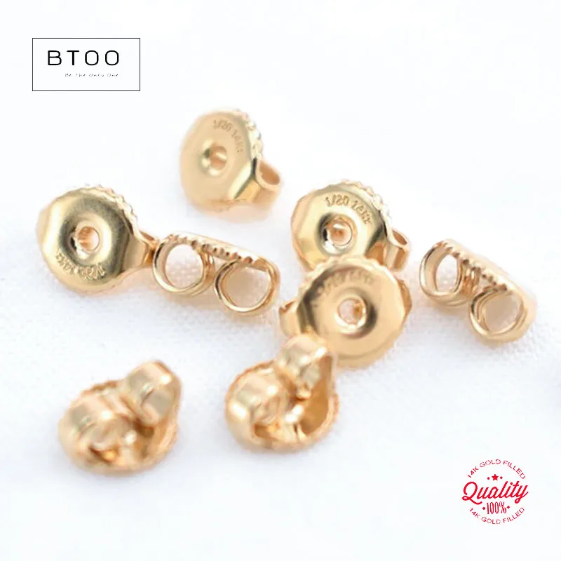 

Тяжелые серьги сзади 5,7x6,9 мм, 14-каратное золото, серьги, ювелирные изделия, аксессуары для самостоятельного изготовления, задняя часть ювелирных изделий, оптовая продажа