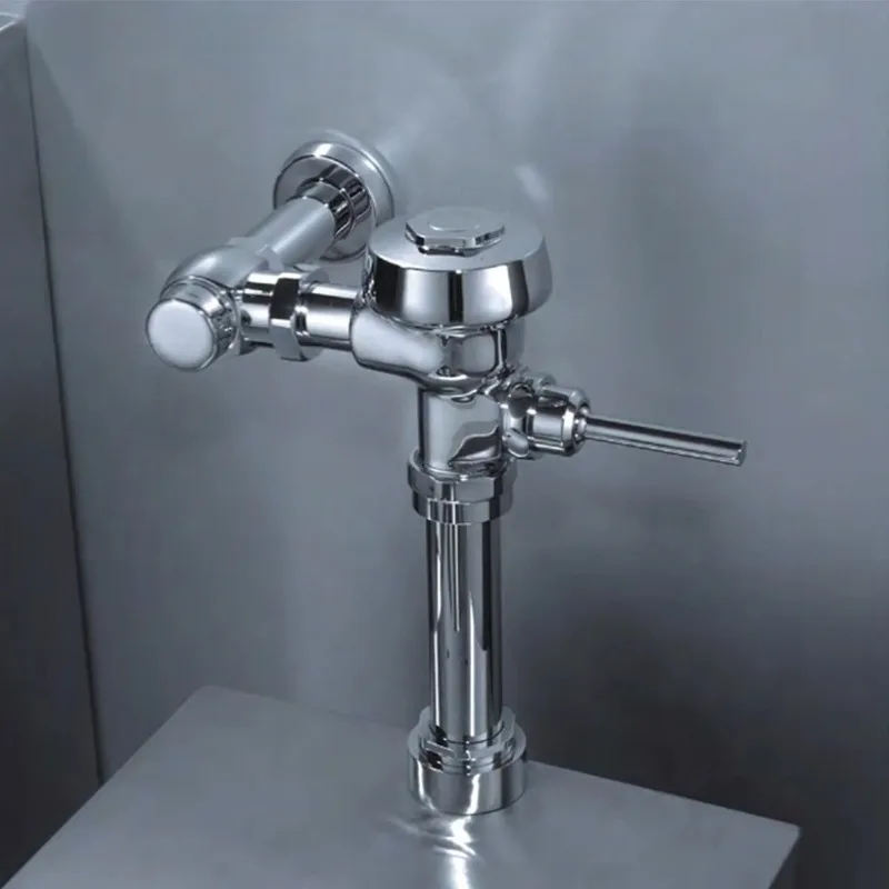 Wall‑Mount Toilet Delay Flush Valve Manual Press Type Squat Toilet Flush Switch Bathroom Fitting
