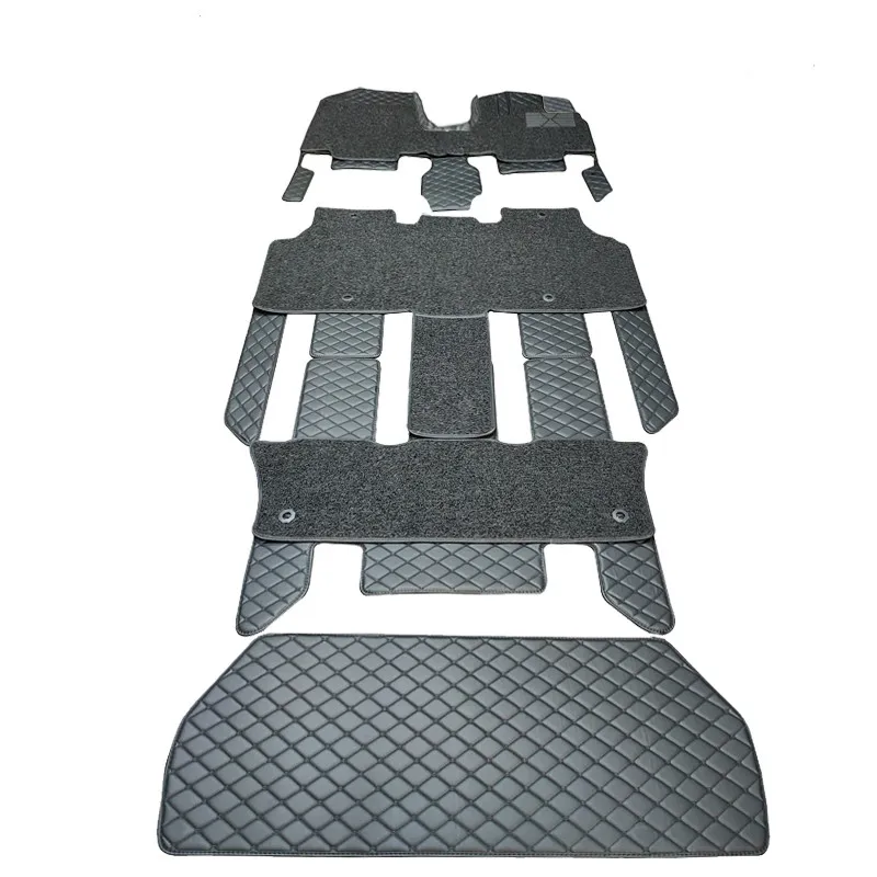 Custom full set car floor mats for Right hand drive Honda STEPWGN Stepwagon e:HEV 2023 2022 7 seats double layers carpets rugs