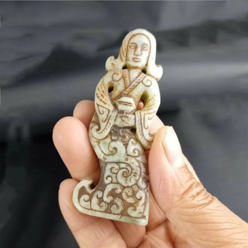 

Jewelry Crafts Xiuyu Yuren Pendant Jade Pendant Statue