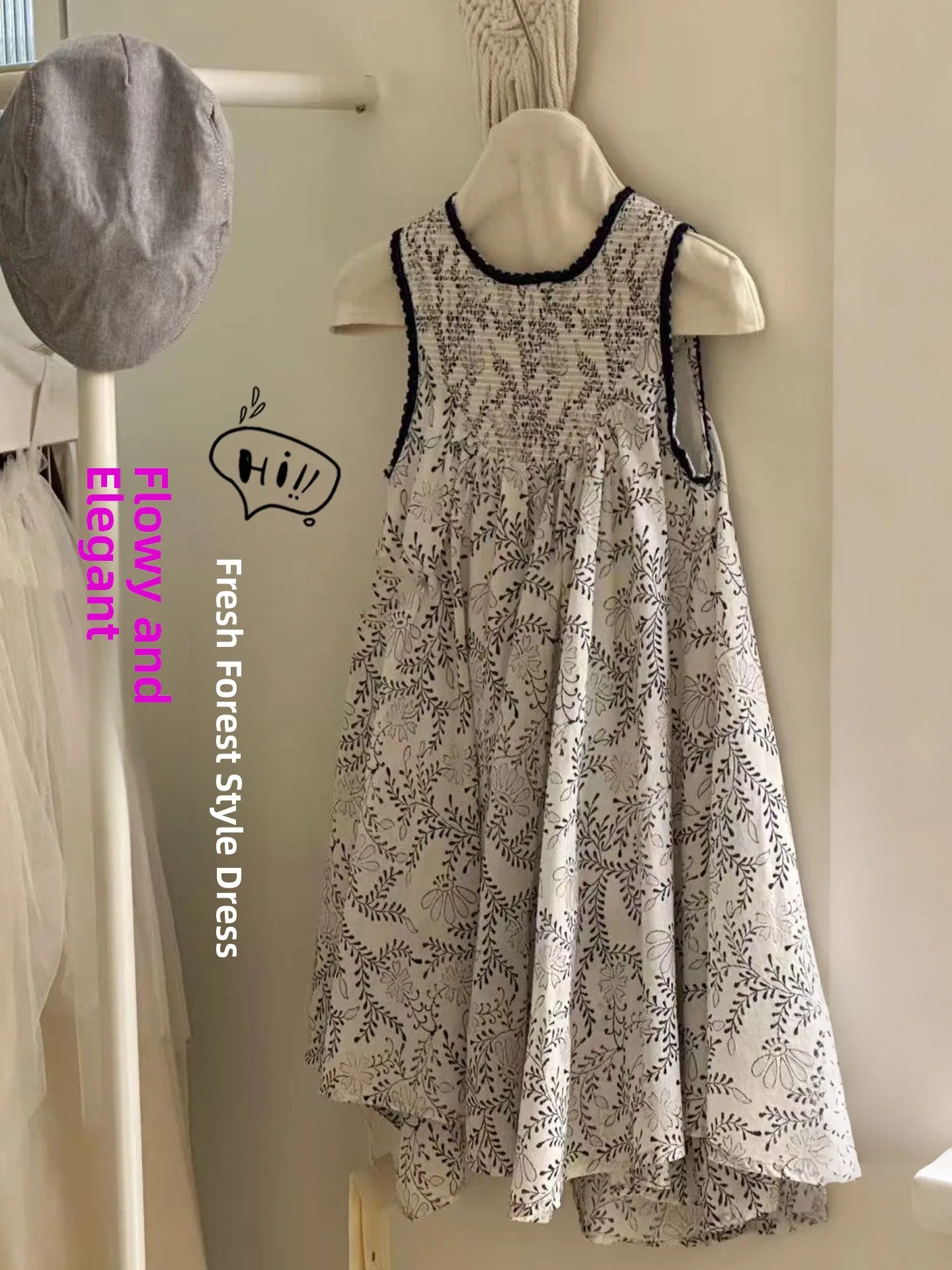 fashionable-casual-girls-dress-thin-vest-skirt-mid-term-children's-summer-clothes-elegant-midi-dress-for-girls-ages-2-13