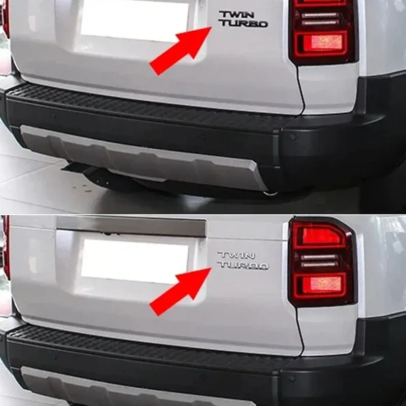 For Land Cruiser Prado LC250 LC300 3D Premium ABS Car Sticker Twin Turbo Letter Body Emblem Decal Exterior Decoration