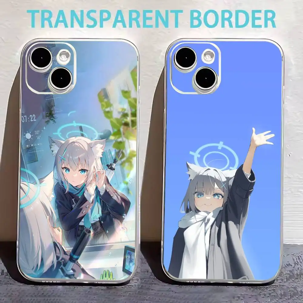 

Blue Archive Phone Case For iPhone17,16,15,14,13,12,11 Plus,Pro Max Soft Transparent Cover