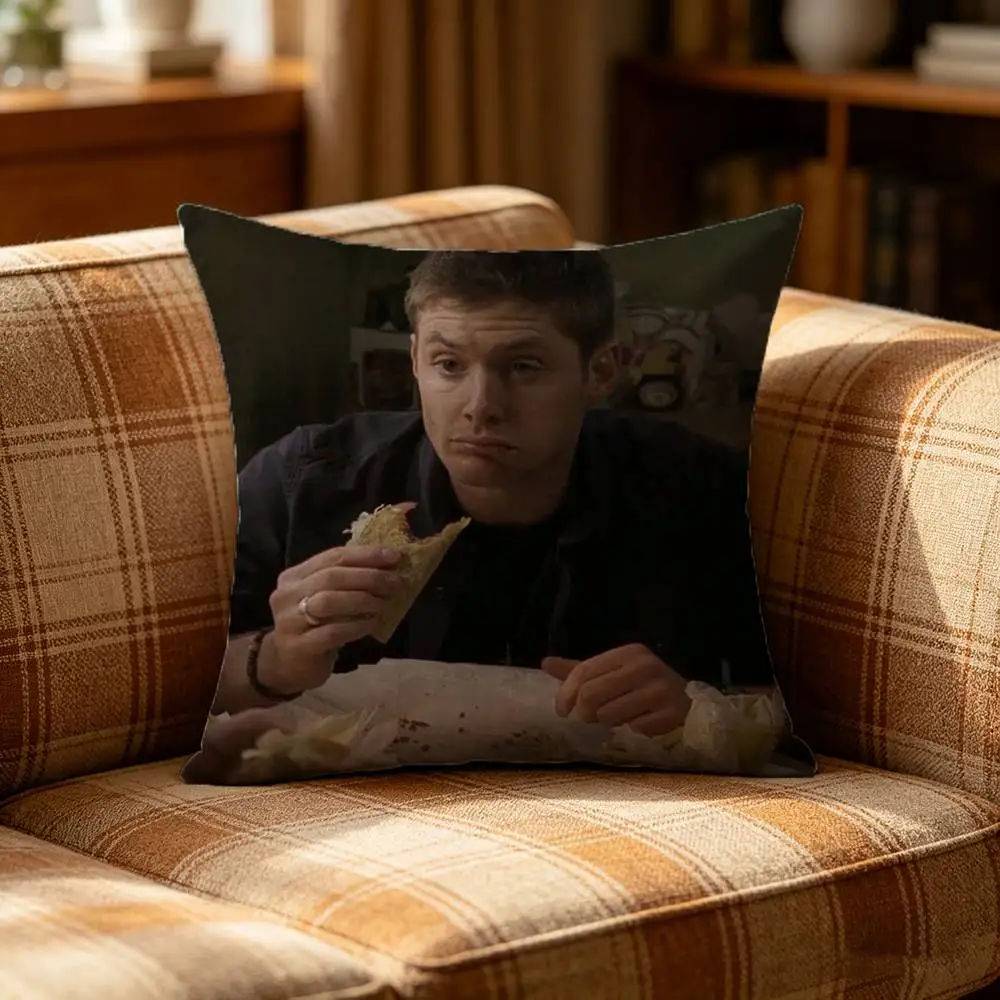 S-Supernatural Dean W-Winchester Pillow Case Pattern Printed Pillowcase For Living Room Sofa Cushion Cover