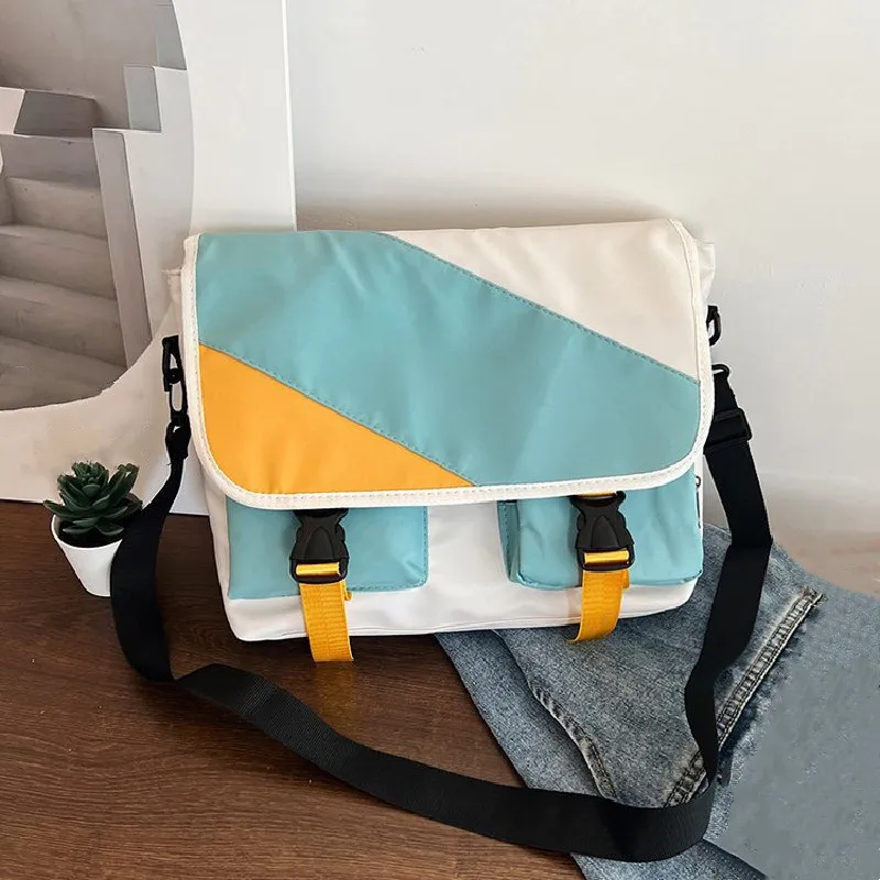 Wodoodporne nylonowe torby listonoszki dla kobiet torebki płócienne torba na ramię Crossbody o dużej pojemności codzienne torby szkolne dla studentów